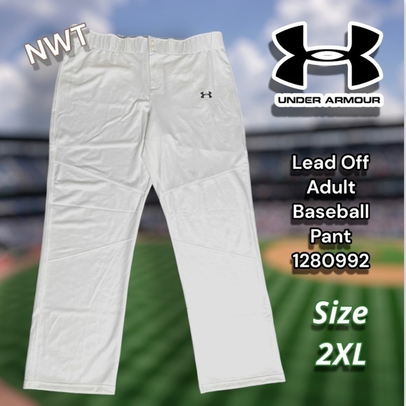 UNDER Armour New with Tags Lead Off White Relaxed Baseball Pants Size 2XL - Picture 2 of 14